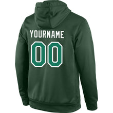 Load image into Gallery viewer, Custom Stitched Green Kelly Green-White Sports Pullover Sweatshirt Hoodie
