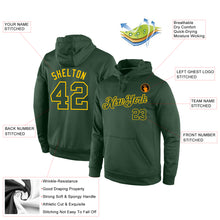 Load image into Gallery viewer, Custom Stitched Green Green-Gold Sports Pullover Sweatshirt Hoodie