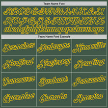 Load image into Gallery viewer, Custom Stitched Green Green-Gold Sports Pullover Sweatshirt Hoodie