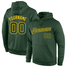 Load image into Gallery viewer, Custom Stitched Green Green-Gold Sports Pullover Sweatshirt Hoodie