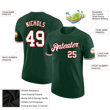 Load image into Gallery viewer, Custom Green White-Red Performance T-Shirt