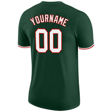 Load image into Gallery viewer, Custom Green White-Red Performance T-Shirt