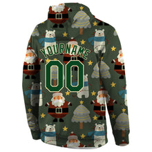Load image into Gallery viewer, Custom Stitched Green Green-Cream Christmas 3D Sports Pullover Sweatshirt Hoodie