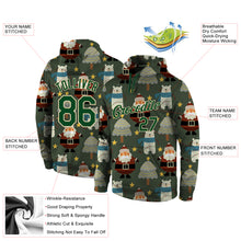 Load image into Gallery viewer, Custom Stitched Green Green-Cream Christmas 3D Sports Pullover Sweatshirt Hoodie