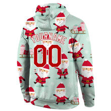 Load image into Gallery viewer, Custom Stitched Green Red-White Christmas 3D Sports Pullover Sweatshirt Hoodie