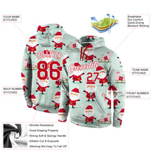 Load image into Gallery viewer, Custom Stitched Green Red-White Christmas 3D Sports Pullover Sweatshirt Hoodie