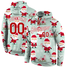 Load image into Gallery viewer, Custom Stitched Green Red-White Christmas 3D Sports Pullover Sweatshirt Hoodie