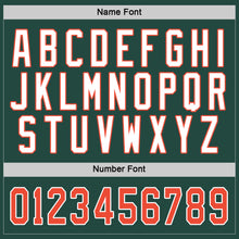 Load image into Gallery viewer, Custom Green Orange-White Hockey Jersey