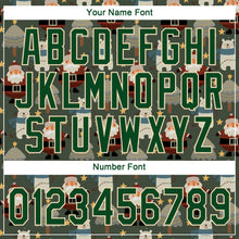 Load image into Gallery viewer, Custom Green Green-Cream Christmas 3D Authentic Baseball Jersey