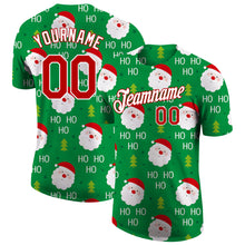 Load image into Gallery viewer, Custom Green Red-White Christmas 3D Performance T-Shirt