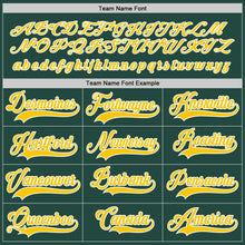 Load image into Gallery viewer, Custom Green Gold-White Hockey Jersey