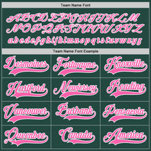 Load image into Gallery viewer, Custom Green Pink-White Hockey Jersey