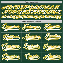 Load image into Gallery viewer, Custom Green White-Gold Authentic Baseball Jersey