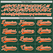 Load image into Gallery viewer, Custom Green Orange-White Authentic Baseball Jersey