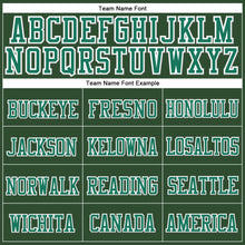 Load image into Gallery viewer, Custom Green Kelly Green-White Stitched Cuffed Knit Hat