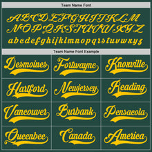 Load image into Gallery viewer, Custom Green Gold Hockey Jersey