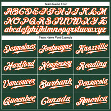 Load image into Gallery viewer, Custom Green White-Orange Authentic Baseball Jersey