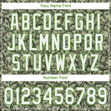 Load image into Gallery viewer, Custom Green White-Neon Green 3D Pattern Design Dollar Authentic Baseball Jersey