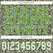 Load image into Gallery viewer, Custom Green White-Neon Green 3D Pattern Design Dollar Authentic Baseball Jersey