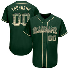 Load image into Gallery viewer, Custom Green Cream-Black Authentic Drift Fashion Baseball Jersey