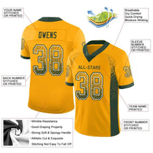Load image into Gallery viewer, Custom Gold Green-White Drift Fashion Football Jersey