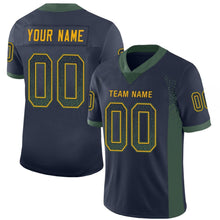 Load image into Gallery viewer, Custom Navy Green-Gold Drift Fashion Football Jersey