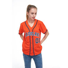 Load image into Gallery viewer, Custom Orange Navy-White Baseball Jersey