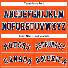 Load image into Gallery viewer, Custom Orange Navy-White Baseball Jersey