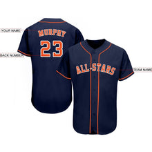 Load image into Gallery viewer, Custom Navy Orange-White Baseball Jersey