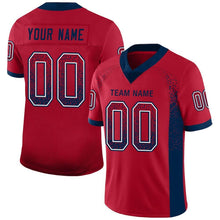 Load image into Gallery viewer, Custom Red Navy-White Drift Fashion Football Jersey