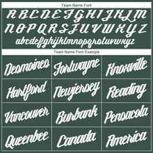 Load image into Gallery viewer, Custom Hunter Green White Round Neck Suit Basketball Jersey - Fcustom