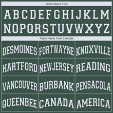 Load image into Gallery viewer, Custom Hunter Green White V-Neck Basketball Jersey - Fcustom