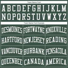 Load image into Gallery viewer, Custom Hunter Green White Round Neck Basketball Jersey - Fcustom