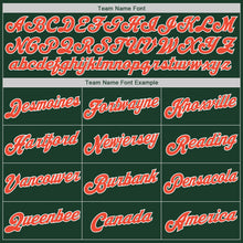 Load image into Gallery viewer, Custom Hunter Green Orange-White Authentic Throwback Basketball Jersey