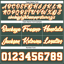 Load image into Gallery viewer, Custom Hunter Green White-Red Authentic Throwback Basketball Shorts