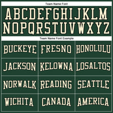 Load image into Gallery viewer, Custom Hunter Green Cream-Black Authentic Throwback Basketball Jersey