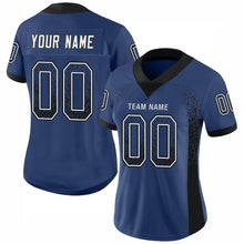 Load image into Gallery viewer, Custom Royal Black-White Drift Fashion Football Jersey