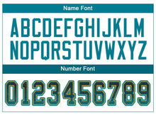 Load image into Gallery viewer, Custom Black Teal-Old Gold Drift Fashion Football Jersey
