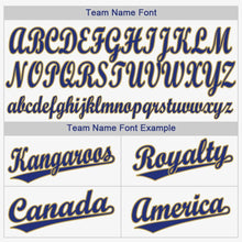 Load image into Gallery viewer, Custom White Old Gold-Royal Baseball Jersey