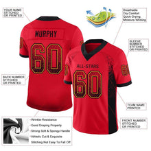 Load image into Gallery viewer, Custom Scarlet Black-Gold Drift Fashion Football Jersey