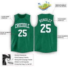 Load image into Gallery viewer, Custom Kelly Green White Round Neck Basketball Jersey - Fcustom