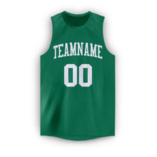 Load image into Gallery viewer, Custom Kelly Green White Round Neck Basketball Jersey - Fcustom