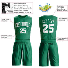 Load image into Gallery viewer, Custom Kelly Green White Round Neck Suit Basketball Jersey - Fcustom