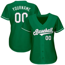 Load image into Gallery viewer, Custom Kelly Green White-Gray Authentic St. Patrick's Day Baseball Jersey