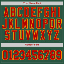 Load image into Gallery viewer, Custom Kelly Green Red-Gold Authentic Baseball Jersey