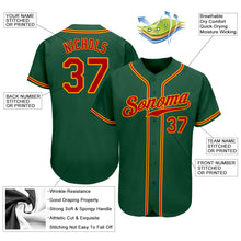 Load image into Gallery viewer, Custom Kelly Green Red-Gold Authentic Baseball Jersey