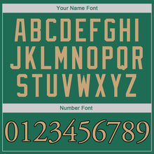 Load image into Gallery viewer, Custom Kelly Green Old Gold-Black Authentic American Flag Fashion Baseball Jersey