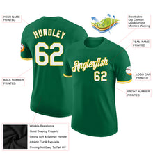 Load image into Gallery viewer, Custom Kelly Green White-Gold Performance T-Shirt