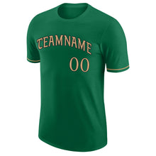 Load image into Gallery viewer, Custom Kelly Green Old Gold-Black Performance T-Shirt