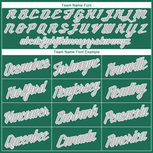 Load image into Gallery viewer, Custom Kelly Green White-Gray Authentic Throwback Rib-Knit Baseball Jersey Shirt